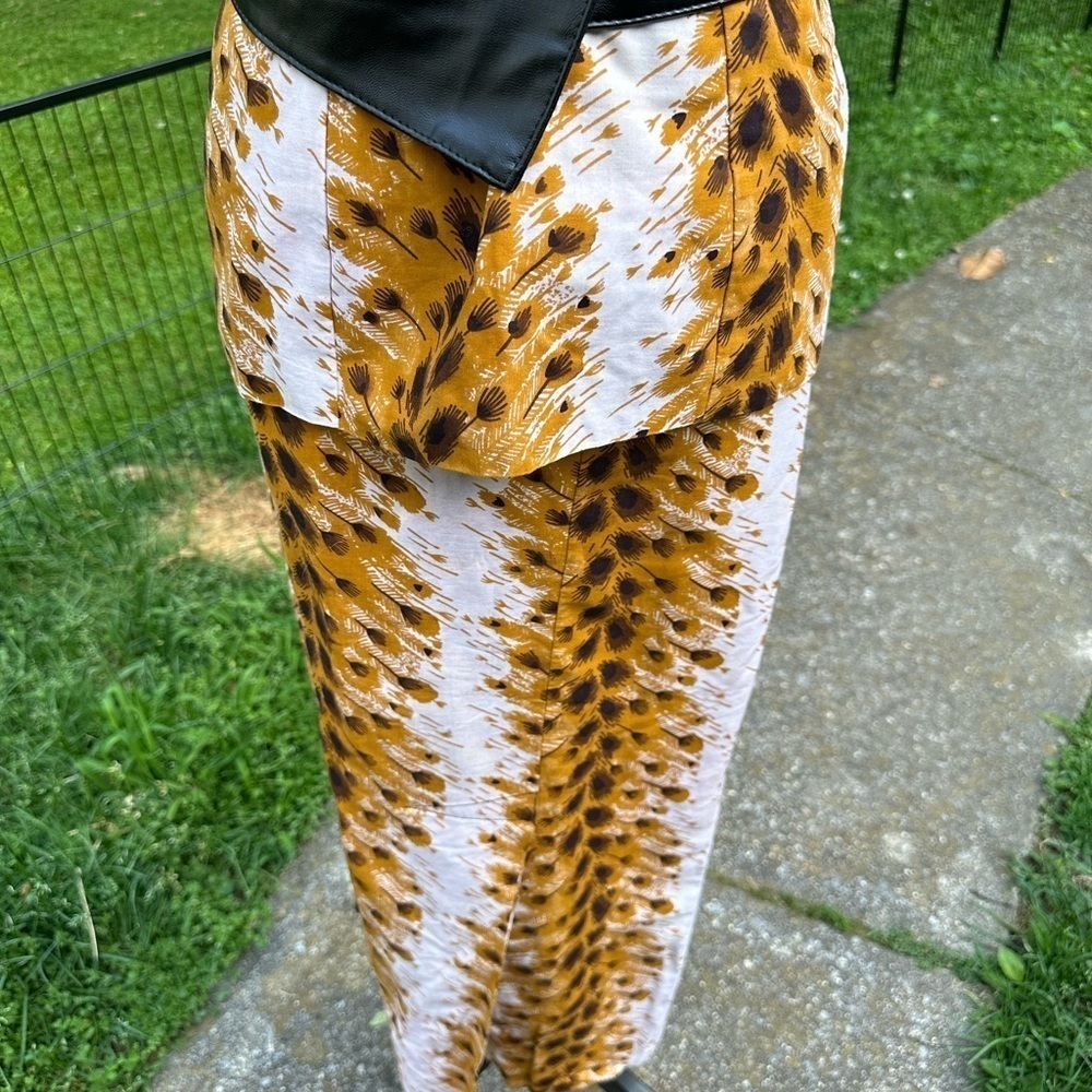 Vintage 1980’s Animal Print Unique Skirt Set Size L - Picture 5 of 9